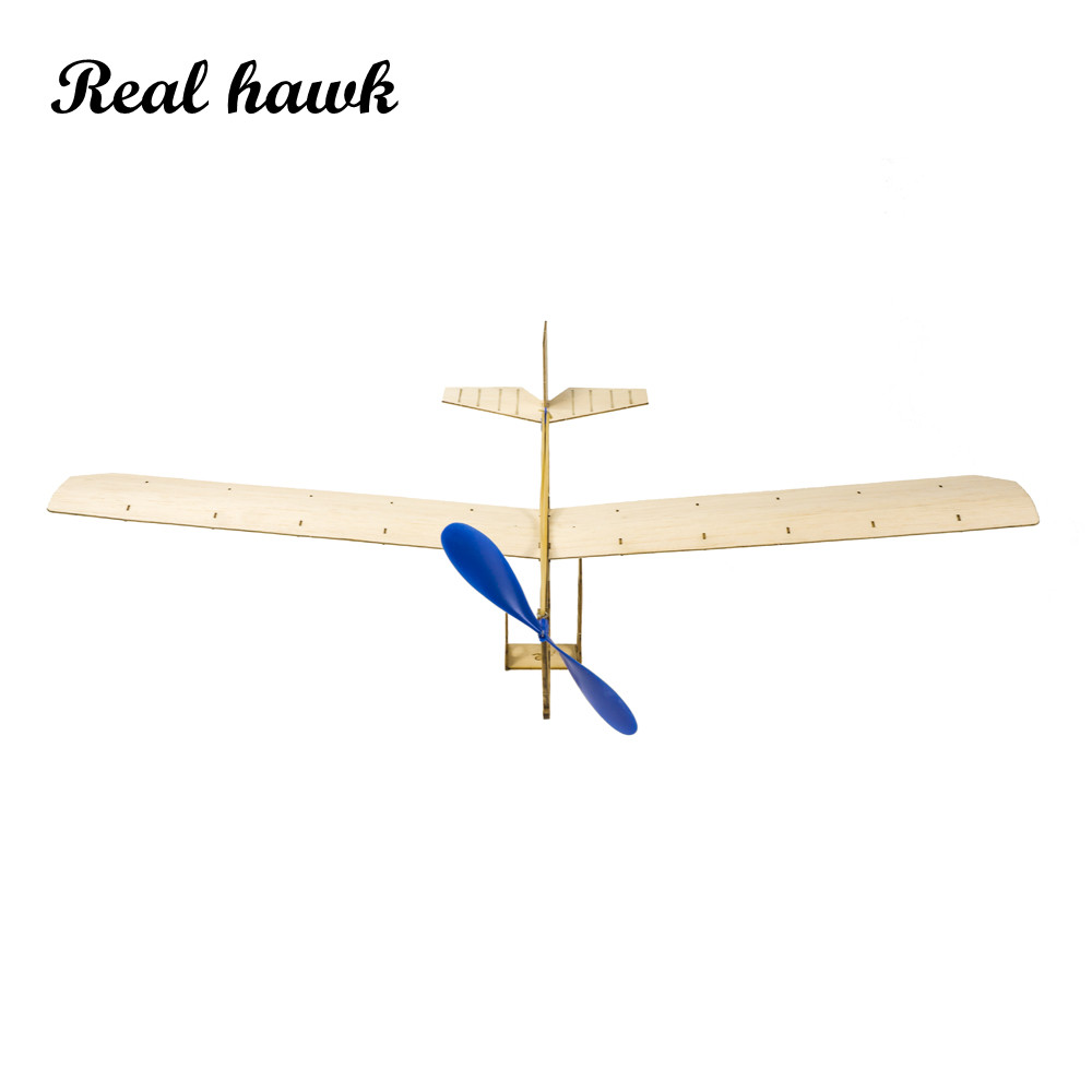Model Kit Wood - Kit aereo alimentato con elastico STEM,