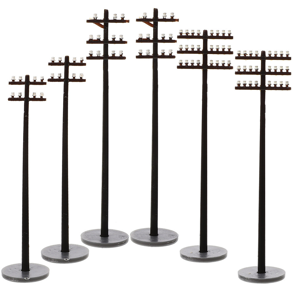 Model Kit Box - 6 Pezzi di Pali per Telegrafo