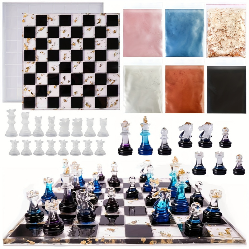 Resin Kit Cast - Set di scacchi da 23 pezzi