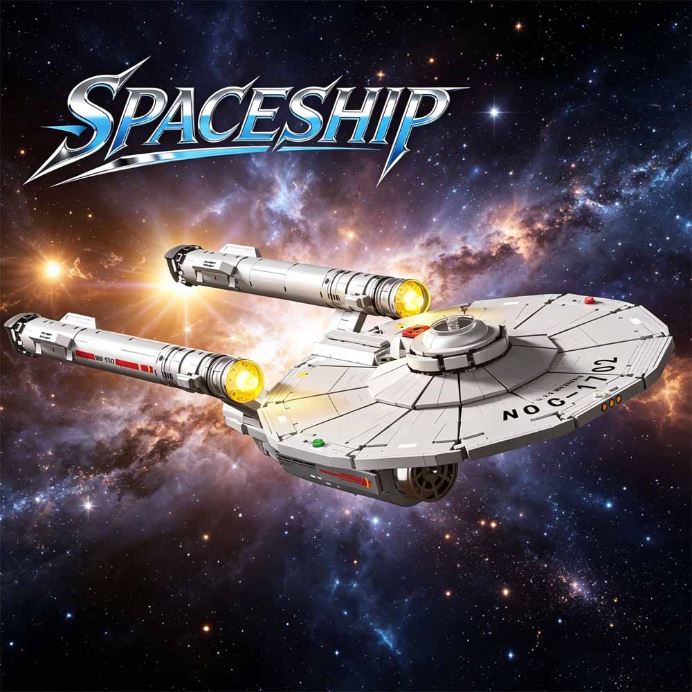 Model Kit Uss Enterprise - Blocchi da Costruzione Nave Spaziale Star