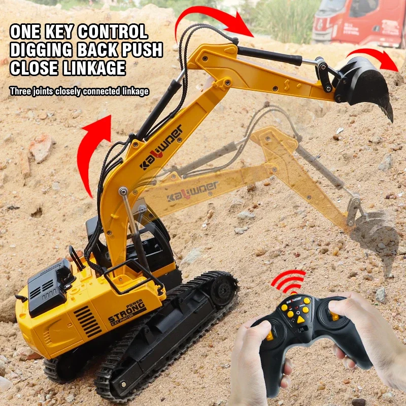 Model Kit Excavator - Huina Rc Escavatore 1/24 9Ch Auto