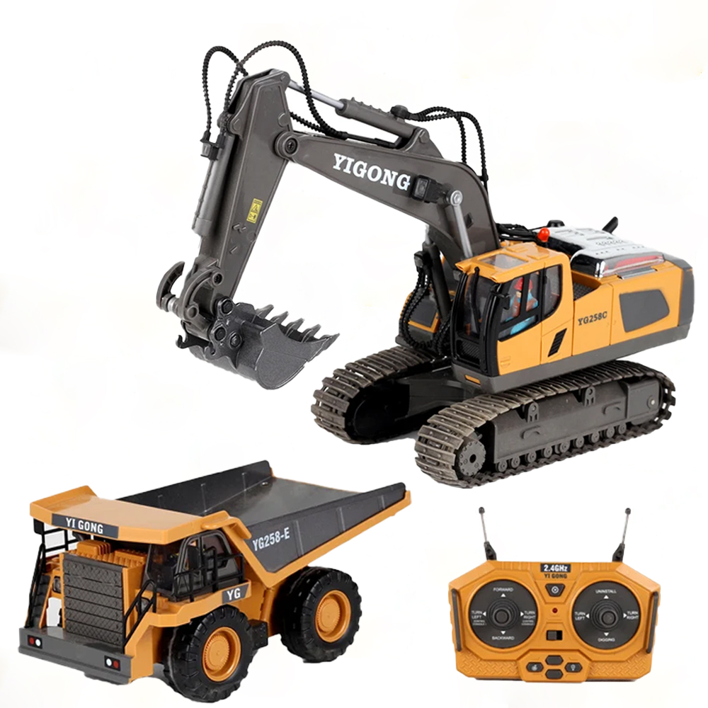 Model Kit Excavator - Escavatore RC 4WD in Lega, Bulldozer,