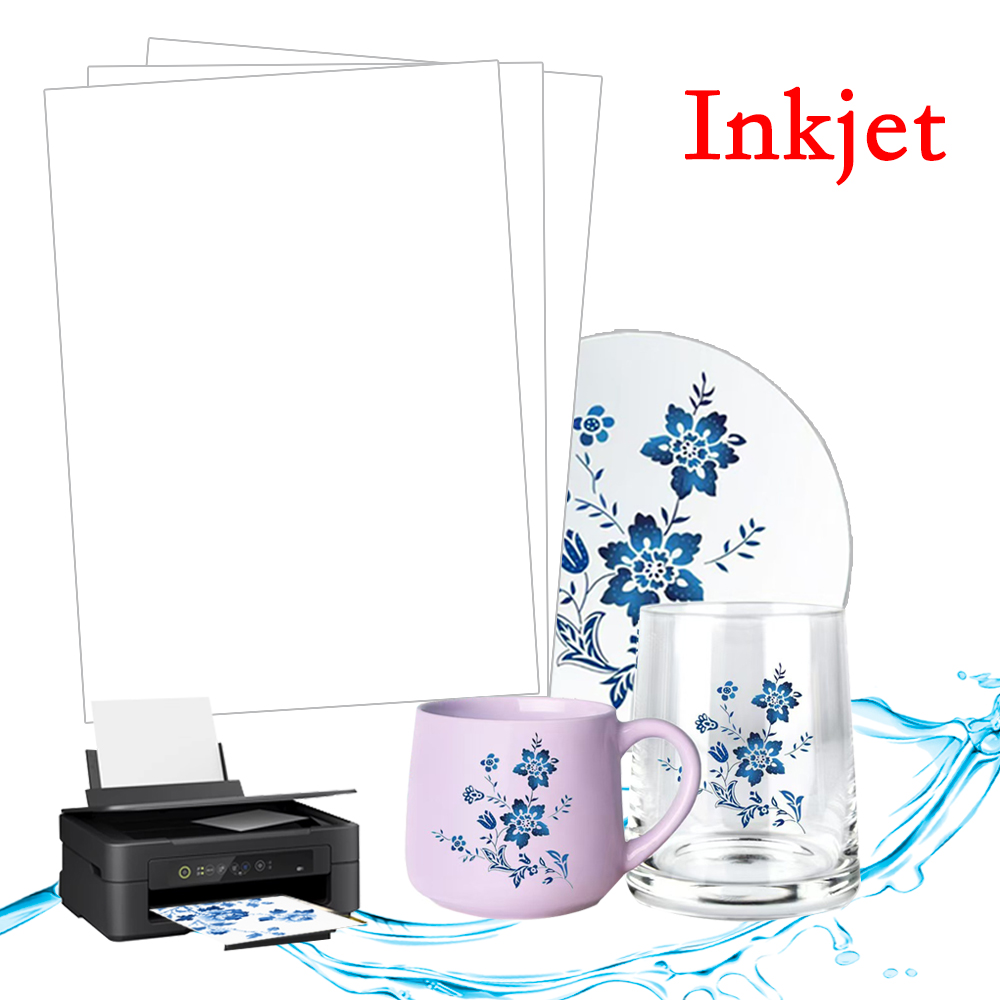 Waterslide Decal Paper - A4 10/20 pz getto d'inchiostro scivolo
