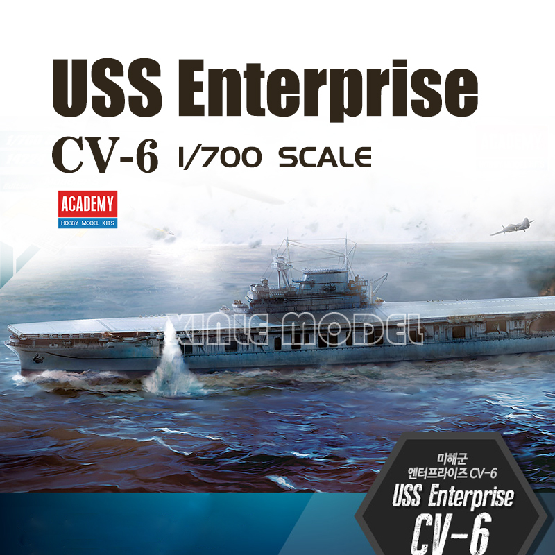 Model Kit Uss Enterprise - Academy 14224 USS Enterprise CV6 Con
