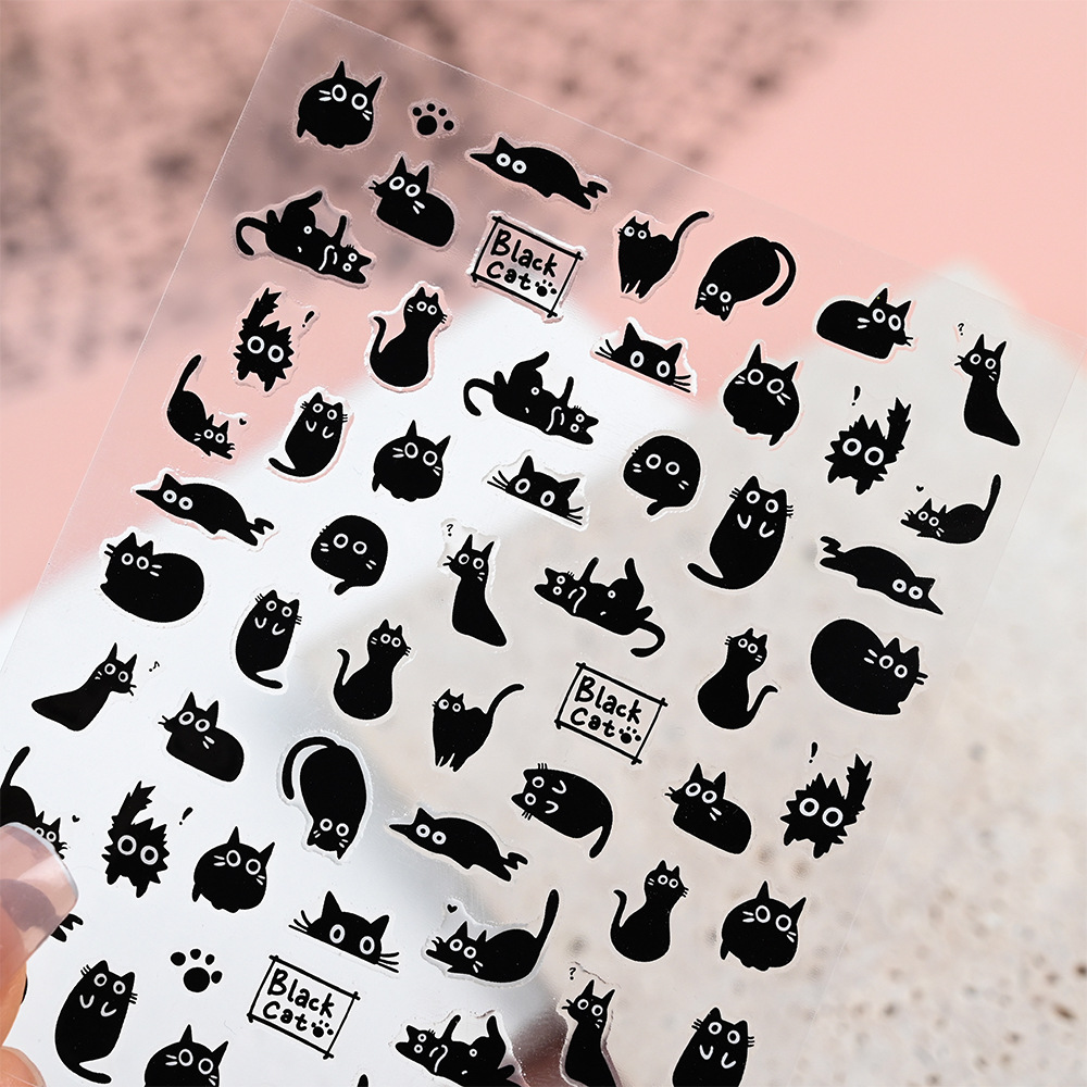6/12 Pezzi Adesivi Gatto Nero  - Waterslide Decal Paper recensione e prezzo