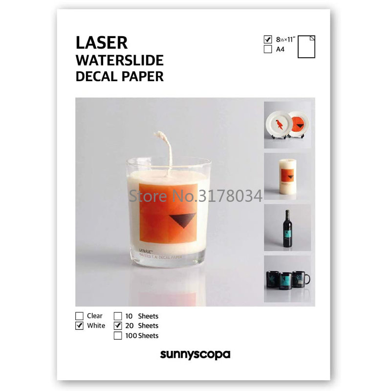 20 Lenzuola A4 Bianco Stampant - Waterslide Decal Paper recensione e prezzo