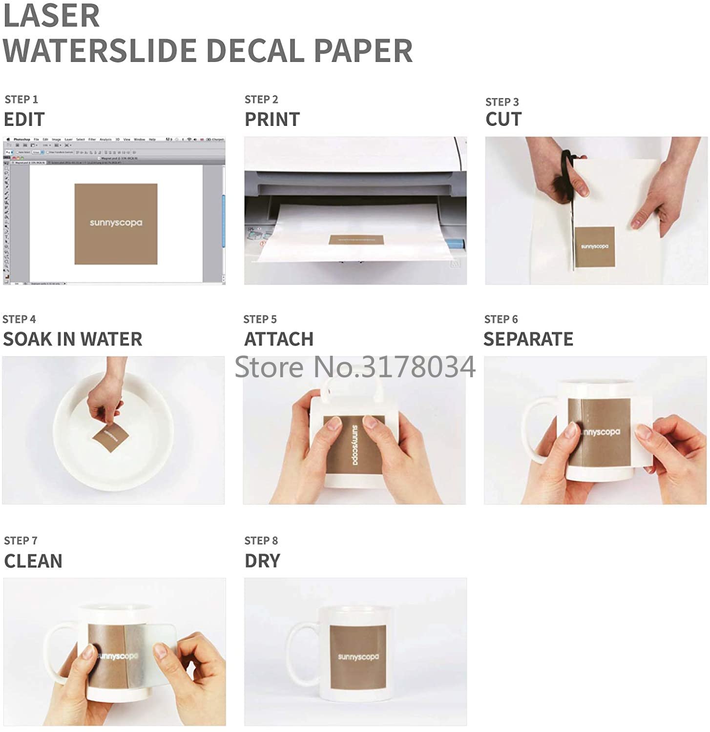 20 Lenzuola A4 Bianco Stampant - Waterslide Decal Paper recensione e prezzo